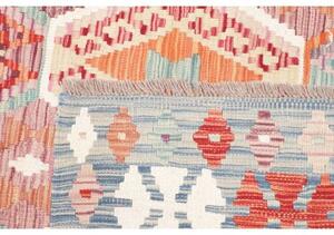 Tappeto Kilim Geometrico Celeste Mattone 171x257 Cm