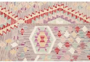 Tappeto Kilim Geometrico Grigio Multicolore 203x301 Cm
