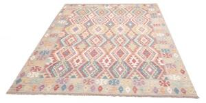 Tappeto Kilim Geometrico Beige Multicolore 180x250 Cm
