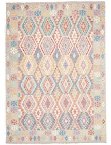 Tappeto Kilim Geometrico Beige Multicolore 180x250 Cm