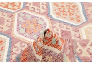 Tappeto Kilim Stilizzato Rosa Antico Multicolore 173x248 Cm
