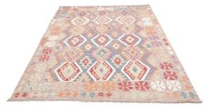 Tappeto Kilim Stilizzato Tortora Blu 180x258 Cm