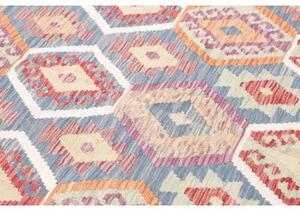 Tappeto Kilim Stilizzato Tortora Blu 180x258 Cm