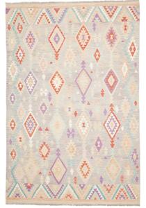 Tappeto Kilim Geometrico Grigio Multicolore 200x304 Cm