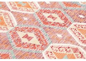 Tappeto Kilim Geometrico Celeste Mattone 171x257 Cm