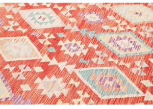 Tappeto Kilim Geometrico Rosso Beige 200x300 Cm