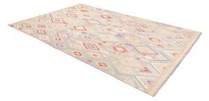 Tappeto Kilim Geometrico Grigio Multicolore 200x304 Cm