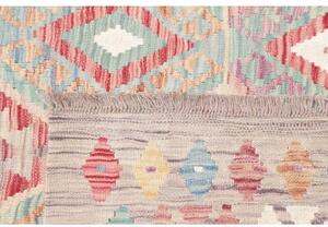 Tappeto Kilim Geometrico Grigio Rosso 178x251 Cm