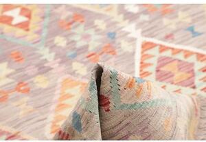 Tappeto Kilim Geometrico Grigio Lavanda Multicolore 173x240 Cm