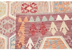 Tappeto Kilim Stilizzato Bordeaux Beige 210x296 Cm