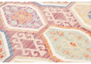 Tappeto Kilim Stilizzato Rosa Antico Multicolore 173x248 Cm
