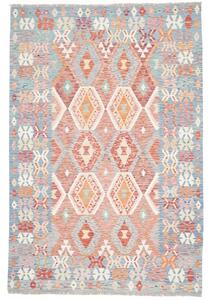 Tappeto Kilim Geometrico Celeste Mattone 171x257 Cm