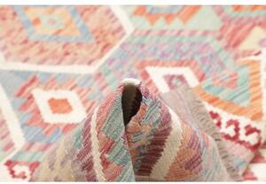 Tappeto Kilim Geometrico Grigio Multicolore 157x191 Cm