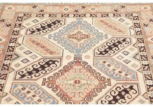 Tappeto Kazak Washed Stilizzato Avorio Azzurro 124x173 Cm