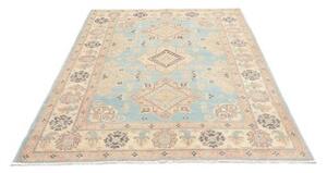 Tappeto Kazak Washed Stilizzato Azzurro Beige 151x204 Cm