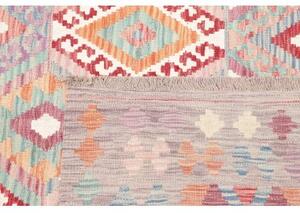 Tappeto Kilim Geometrico Grigio Multicolore 157x191 Cm