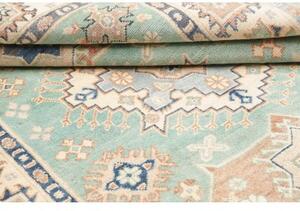 Tappeto Kazak Washed Stilizzato Verde Acqua Beige 147x206 Cm