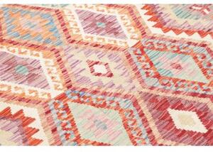 Tappeto Kilim Geometrico Grigio Rosso 176x253 Cm