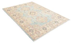 Tappeto Kazak Washed Stilizzato Azzurro Beige 151x204 Cm