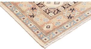 Tappeto Kazak Washed Stilizzato Avorio Azzurro 124x173 Cm