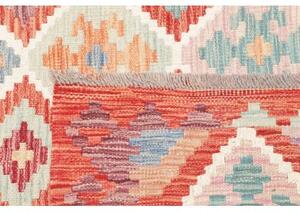 Tappeto Kilim Geometrico Rosso Multicolore 150x204 Cm