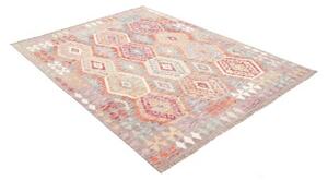 Tappeto Kilim Geometrico Multicolore Grigio 150x198 Cm