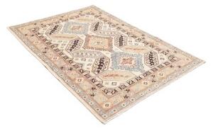 Tappeto Kazak Washed Stilizzato Avorio Azzurro 124x173 Cm