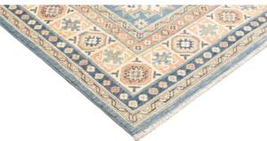 Tappeto Kazak Washed Stilizzato Blu Beige 169x240 Cm