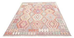 Tappeto Kilim Geometrico Multicolore Grigio 150x198 Cm