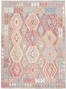 Tappeto Kilim Geometrico Multicolore Grigio 150x198 Cm
