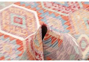 Tappeto Kilim Geometrico Multicolore Grigio 150x198 Cm