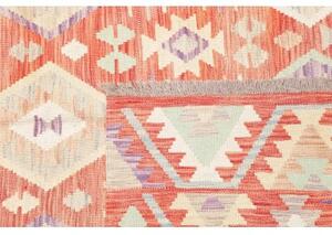 Tappeto Kilim Geometrico Arancione Avorio 158x198 Cm