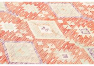 Tappeto Kilim Geometrico Arancione Avorio 158x198 Cm