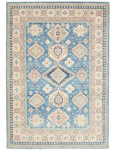 Tappeto Kazak Washed Stilizzato Blu Beige 169x240 Cm