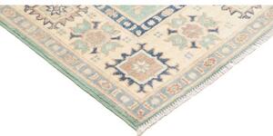 Tappeto Kazak Washed Stilizzato Verde Acqua Beige 147x206 Cm