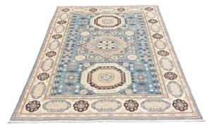 Tappeto Kazak Washed Stilizzato Azzurro Beige 122x178 Cm