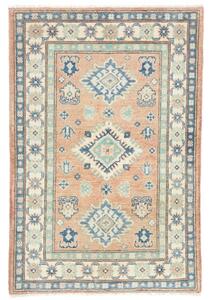 Tappeto Kazak Washed Geometrico Rosa Antico Blu 82x123 Cm