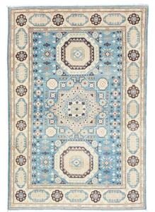 Tappeto Kazak Washed Stilizzato Azzurro Beige 122x178 Cm