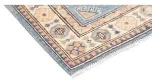 Tappeto Kazak Washed Geometrico Celeste Beige 79x126 Cm