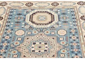 Tappeto Kazak Washed Stilizzato Azzurro Beige 122x178 Cm