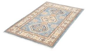 Tappeto Kazak Washed Geometrico Celeste Beige 79x126 Cm