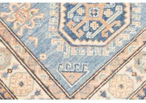 Tappeto Kazak Washed Geometrico Celeste Beige 79x126 Cm