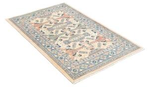 Tappeto Kazak Washed Stilizzato Avorio Azzurro 80x126 Cm