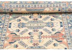 Tappeto Kazak Washed Stilizzato Avorio Azzurro 80x126 Cm