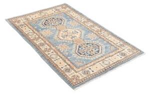 Tappeto Kazak Washed Geometrico Celeste Beige 79x126 Cm