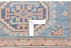 Tappeto Kazak Washed Geometrico Celeste Beige 79x126 Cm