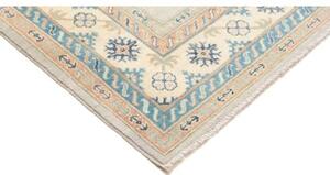 Tappeto Kazak Washed Geometrico Grigio Chiaro Blu 203x300 Cm
