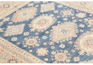 Tappeto Kazak Washed Stilizzato Blu Beige 148x203 Cm