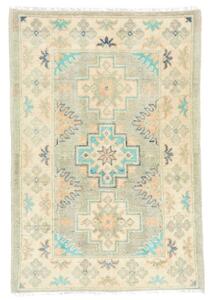 Tappeto Kazak Washed Geometrico Verde Salvia Avorio 62x93 Cm