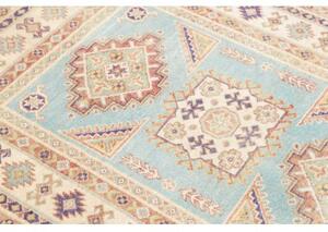 Tappeto Kazak Washed Geometrico Azzurro Avorio 103x143 Cm